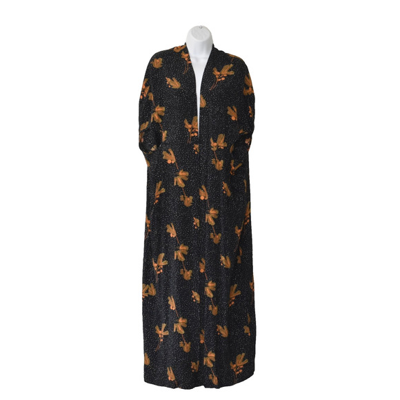 Anthropologie Other - A5 NWT ANTHROPOLOGIE BEL KAZAN Black Motif Rayon Sadie Duster Kimono Size OS